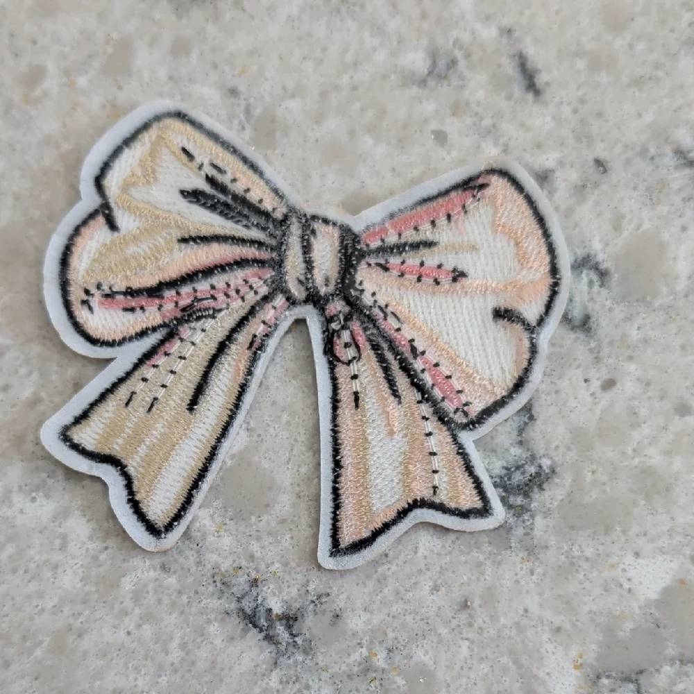 Floral and Bow Embroidered Patches - Picture 6 of 7